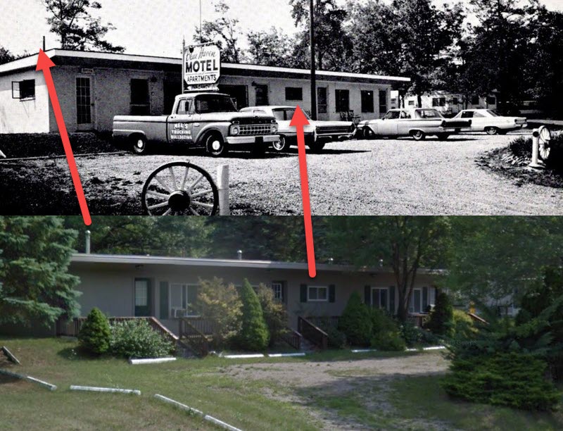 Blue Haven Motel - Then Vs Now Comparison (newer photo)